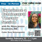Experience a Free Craniosacral session at River Valley Co-op